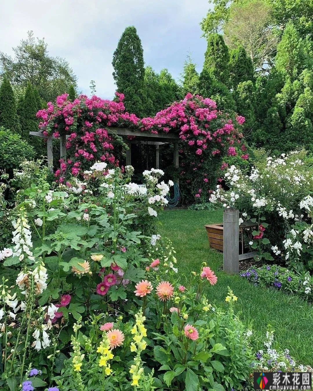 田园生活:田园风格的植物，所以最好搭配花园小道路，花园